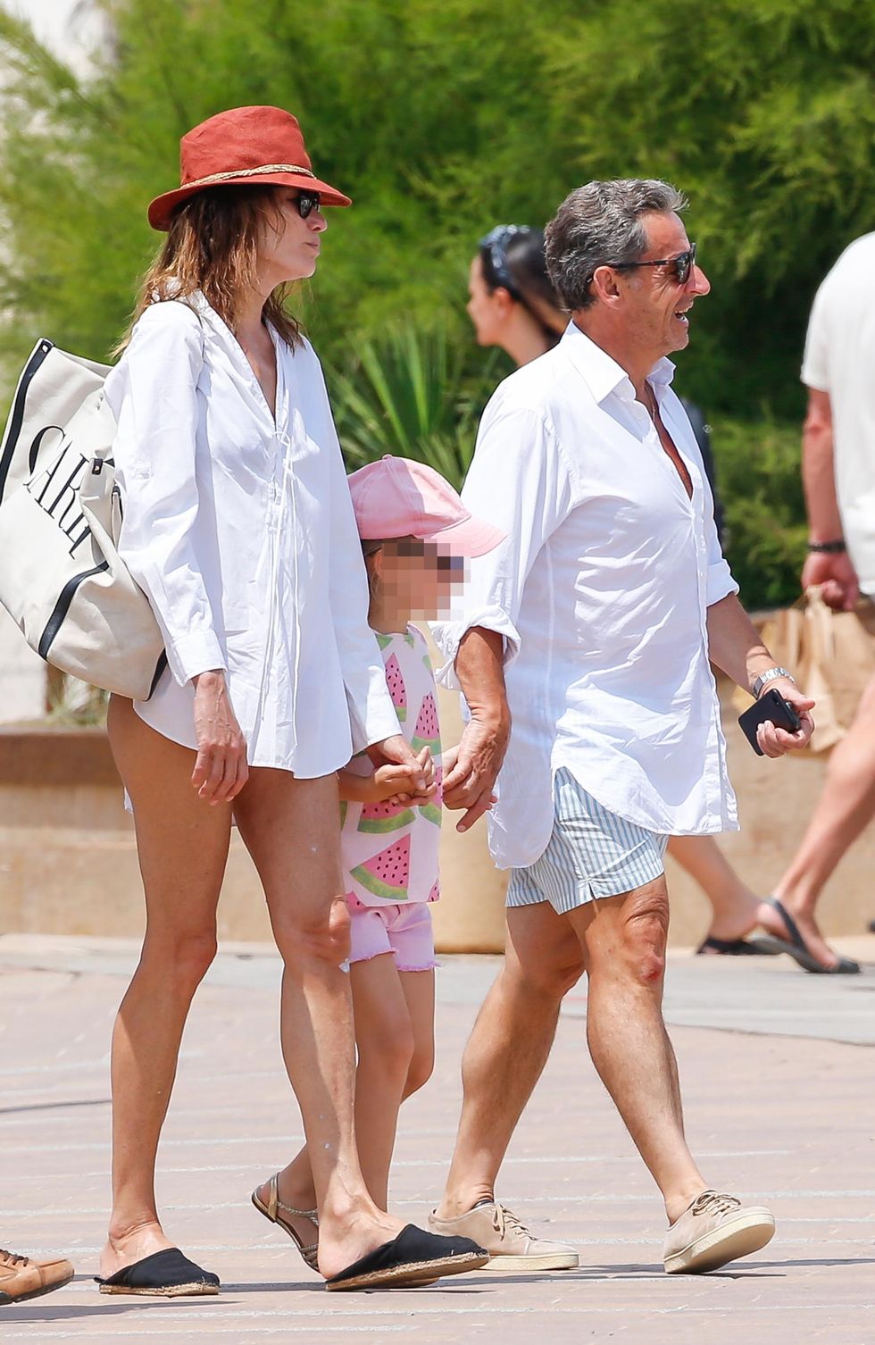 Carla Bruni, Nicolas Sarkozy y Giulia en Ibiza
