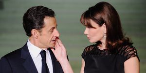 baden baden, germany   april 03 french president nicolas sarkozy and his wife carla bruni  sarkozy r attend the opening of the nato summit at the kurhaus on april 3, 2009 in baden baden, germany heads of state, foreign ministers and defence ministers of the 28 nato member countries are participating in the summit from april 3 4 in strasbourg, kehl and baden baden to mark the 60th anniversary of the transatlantic military and political organization  photo by pascal le segretaingetty images