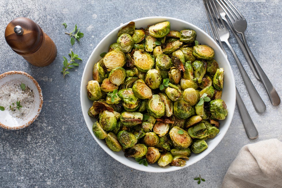 bowl of roasted brussels sprouts