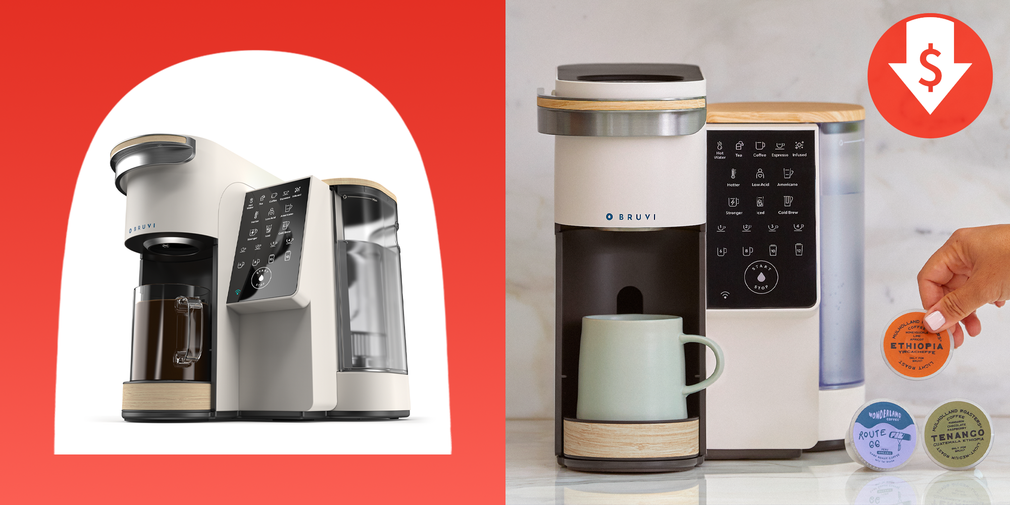 BRUVI The Bruvi Bundle, Single-Serve Coffee System