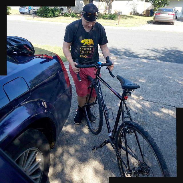 bryan albright and his black surly bike