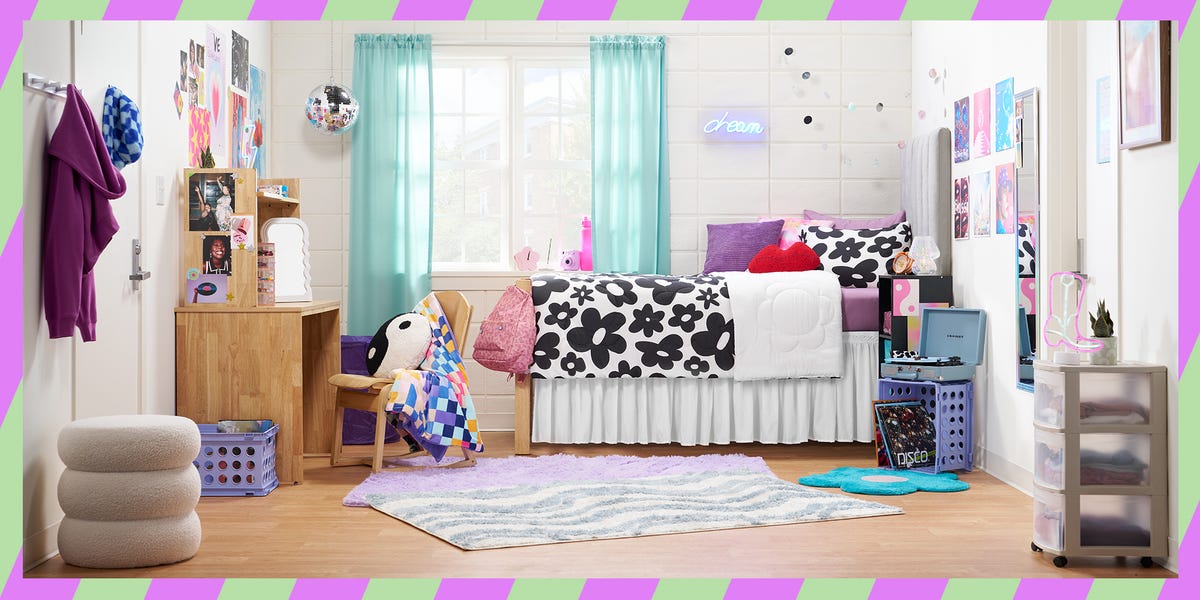 a room with a bed and furniture a room with a bed and furniture