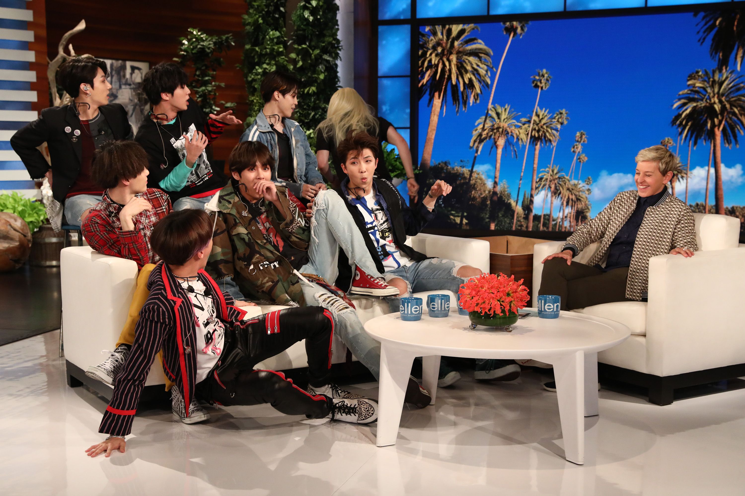 Watch Ellen DeGeneres Scare the Boys of BTS with a Fangirl in a