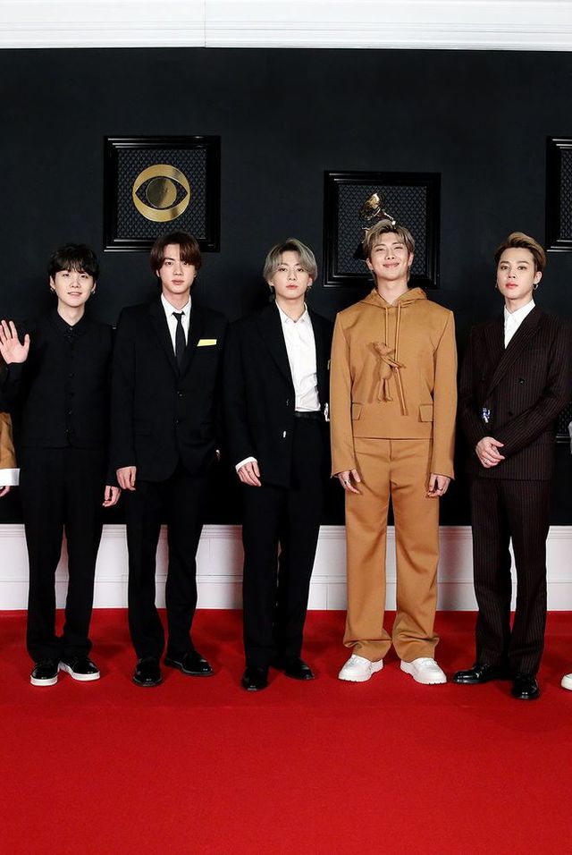 BTS Wearing Matching @ Louis Vuitton Suits @ 2021 Grammys