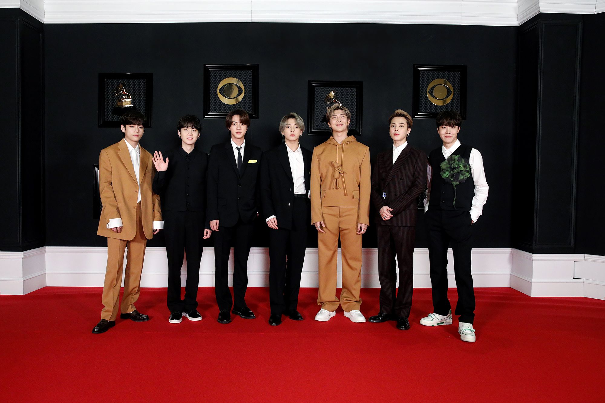 See BTS' Jin, Jimin, Suga, RM, J-Hope, V, and Jungkook's Grammys