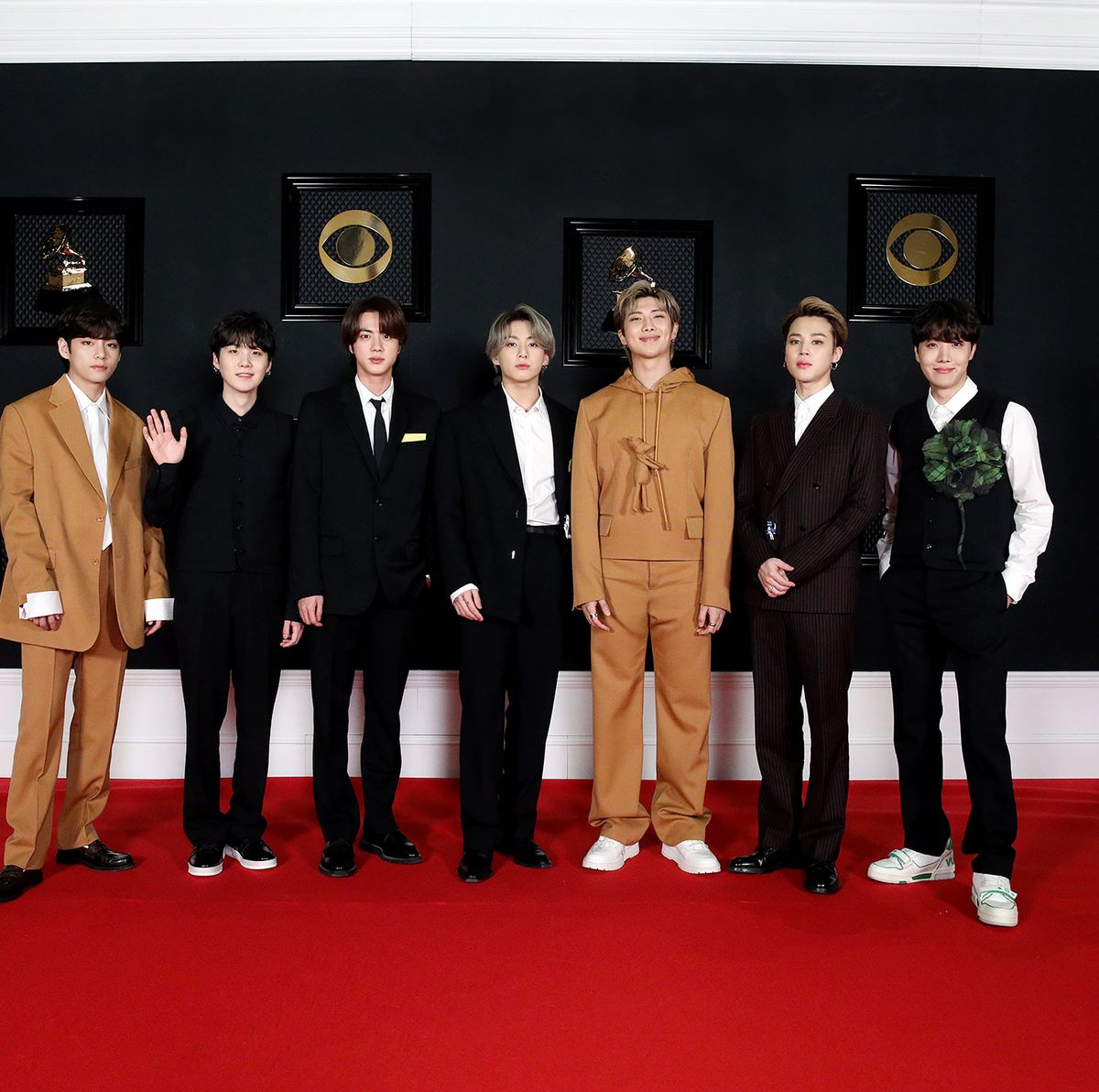 See BTS' Jin, Jimin, Suga, RM, J-Hope, V, and Jungkook's Grammys 2022  Outfits