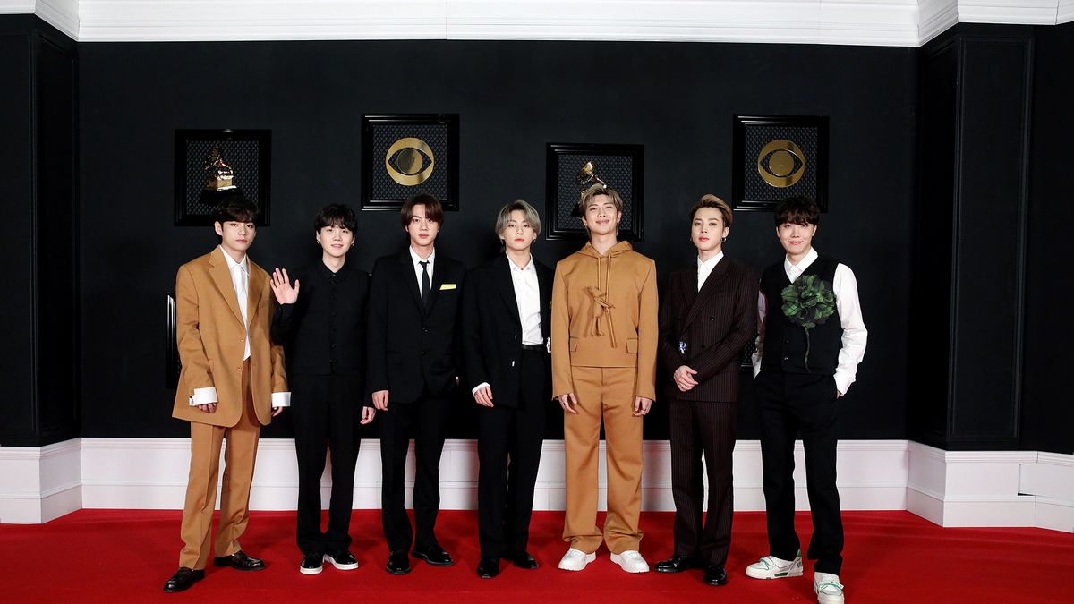 See BTS' Jin, Jimin, Suga, V, Jungkook, RM, and J-Hope's Grammys 2022 Looks