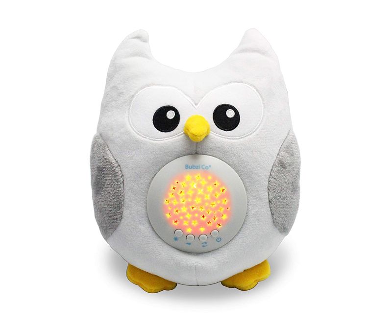 Owl, Product, Snowy owl, Bird, Yellow, Bird of prey, Lighting, Stuffed toy, Toy, Animal figure, 