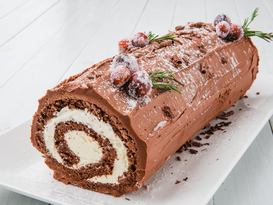 Holiday Yule Log with Ax Topper Recipe