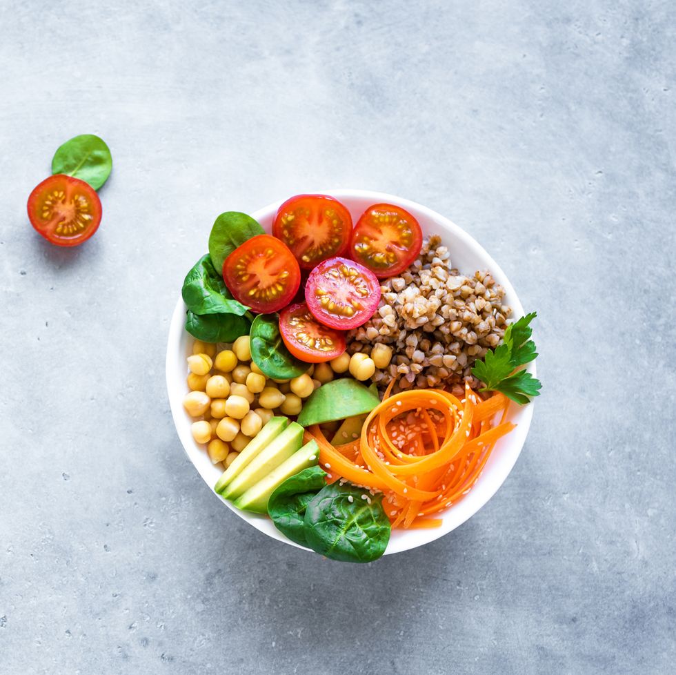 buckwheat buddha bowl salad for good housekeeping's buckwheat benefits story