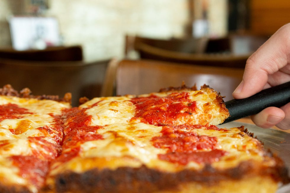 Dish, Food, Pizza cheese, Cuisine, Pizza, Sicilian pizza, Ingredient, Italian food, California-style pizza, Junk food, 