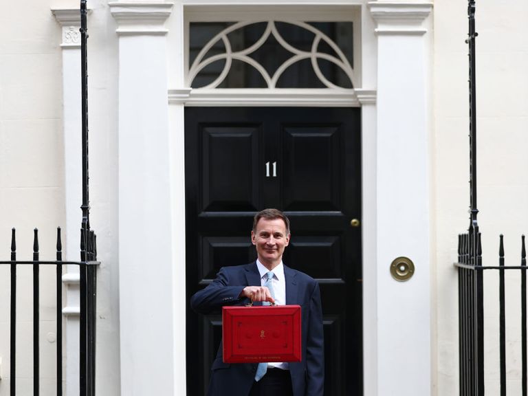 london, england march 6 the chancellor of the exchequer jeremy hunt leaves 11 downing street on march 6, 2024 in london, england chancellor jeremy hunt delivers his 2024 spring budget to parliament photo by peter nichollsgetty images