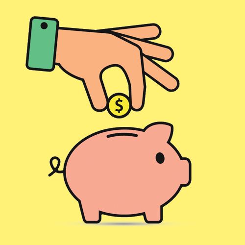 Piggy bank, Finger, Cartoon, Snout, Saving, Hand, Thumb, Domestic pig, Clip art, Gesture, 
