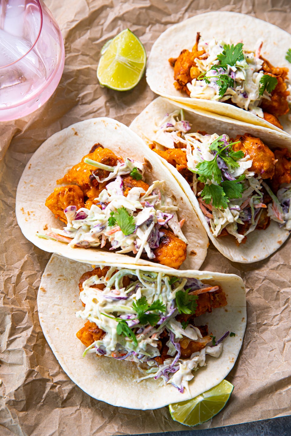 buffalo cauliflower tacos