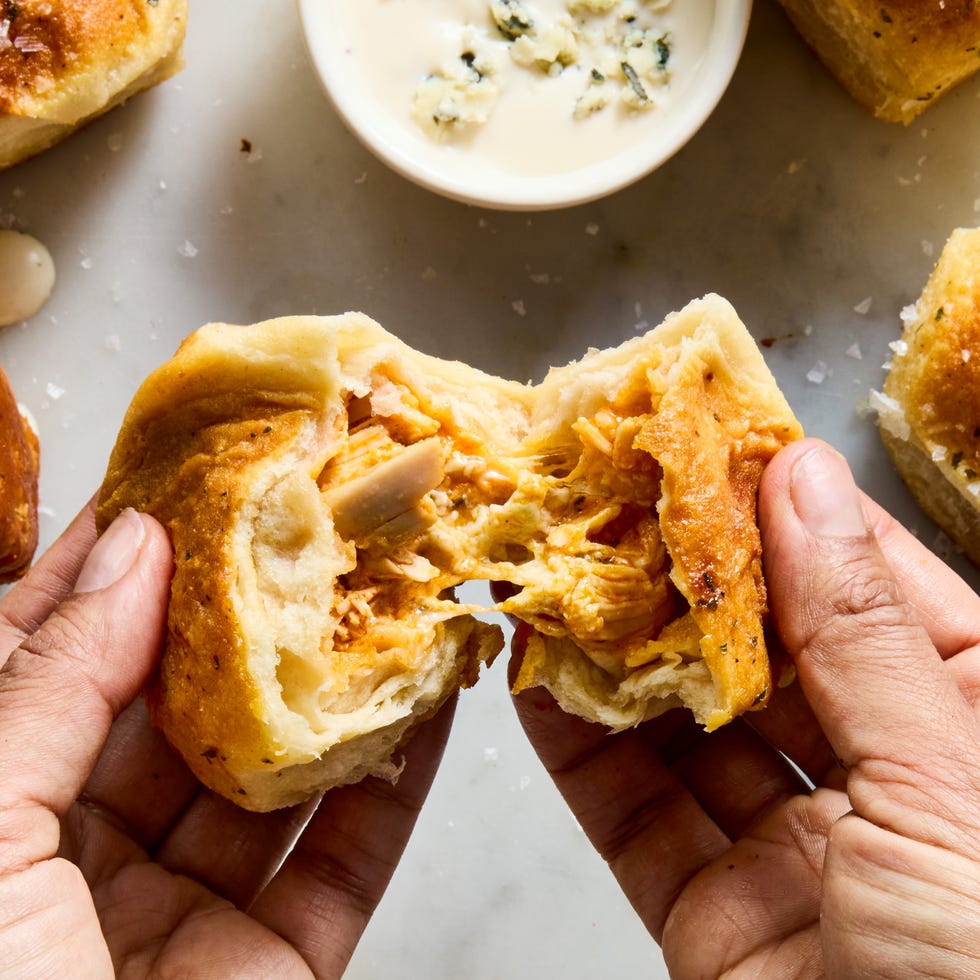 biscuits with buffalo chicken inside