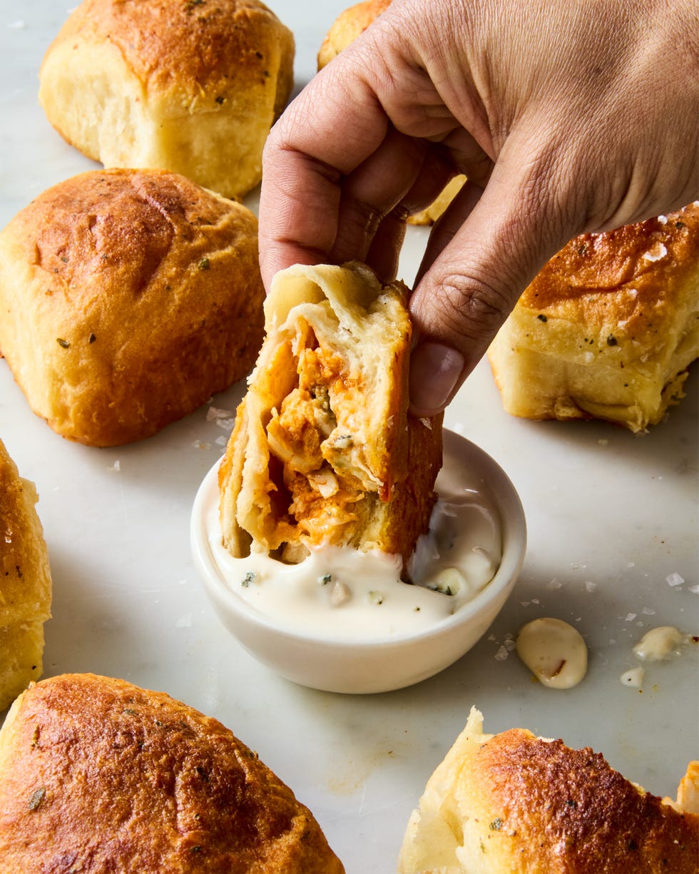 biscuits with buffalo chicken inside
