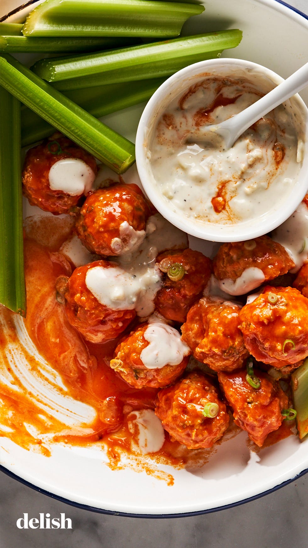 buffalo chicken meatballs