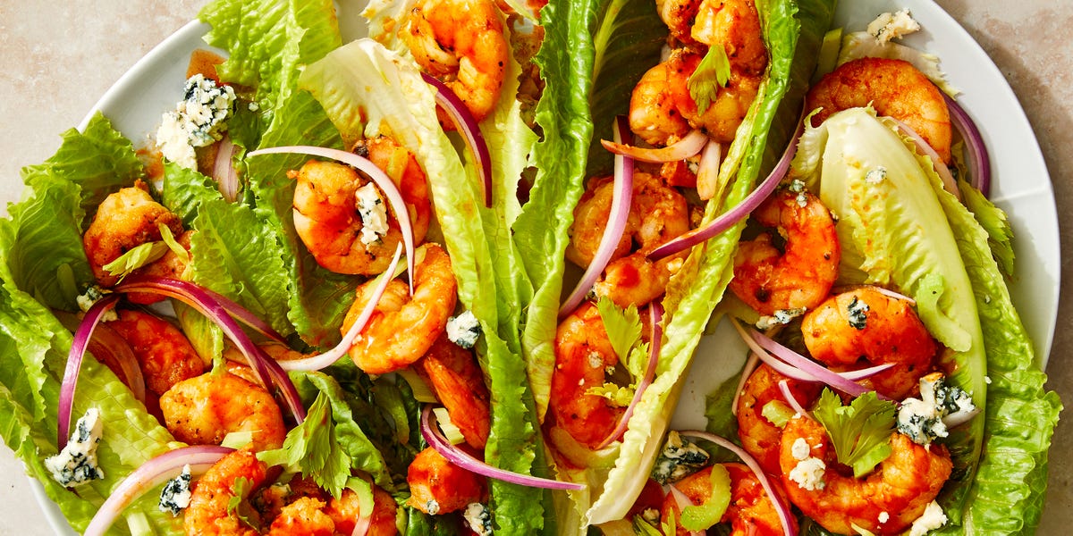 Best Buffalo Shrimp Lettuce Wraps Recipe - How To Make Buffalo Shrimp  Lettuce Wraps