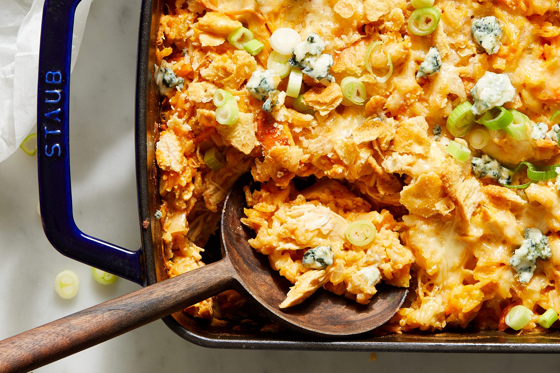 Spice Up Your Dinner With This Buffalo Chicken & Rice Casserole