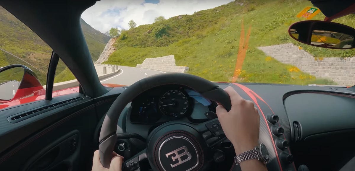 Driving a Bugatti Chiron Sport Down a Mountain Pass: Cars With Luke Takes on an Unusual Challenge