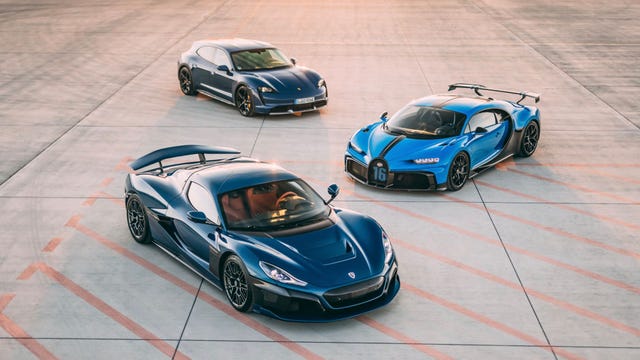 bugatti rimac porsche
