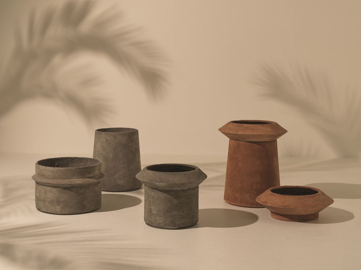 Trendy - Vaso moderno in terracotta, nero