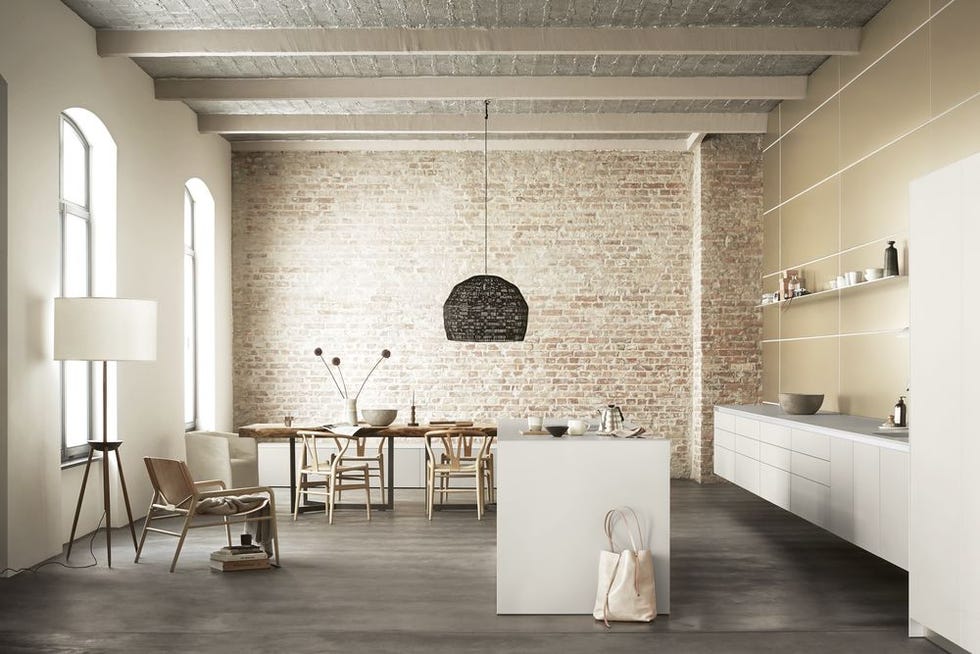 White, Room, Interior design, Wall, Floor, Ceiling, Furniture, Building, Tile, Table, 
