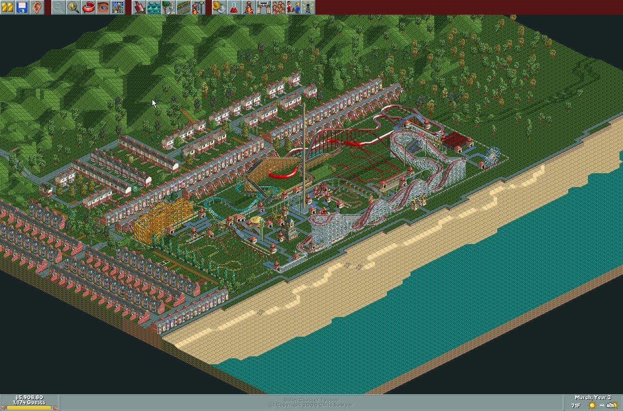 RollerCoaster Tycoon Review 2020 - Amusement Park Video Game