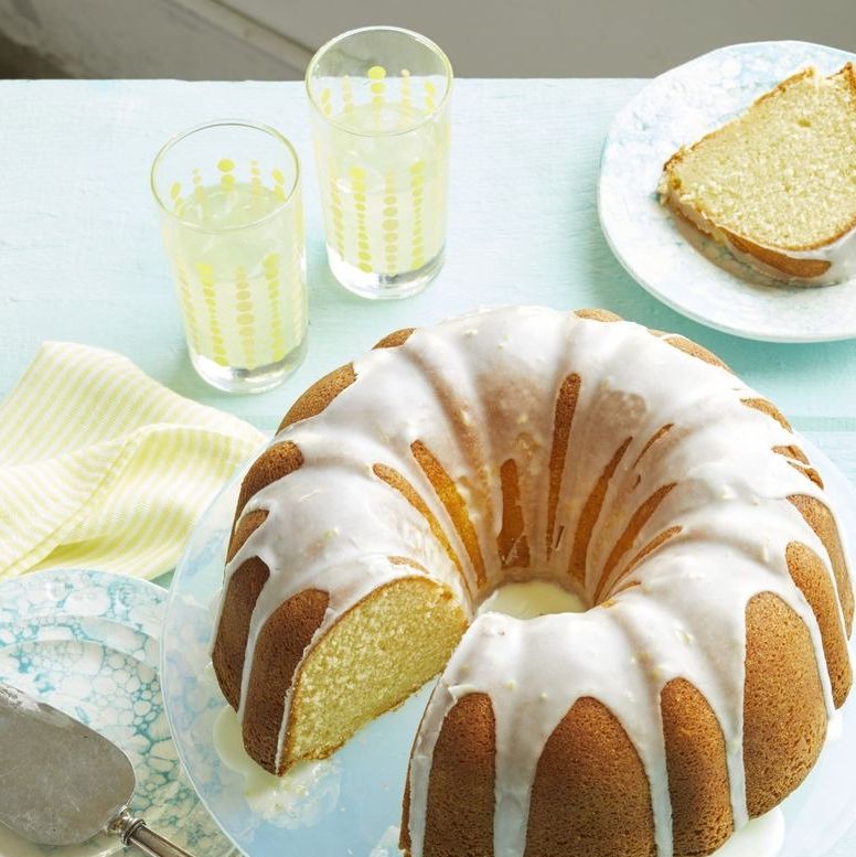 lemon pound bundt cake with glaze