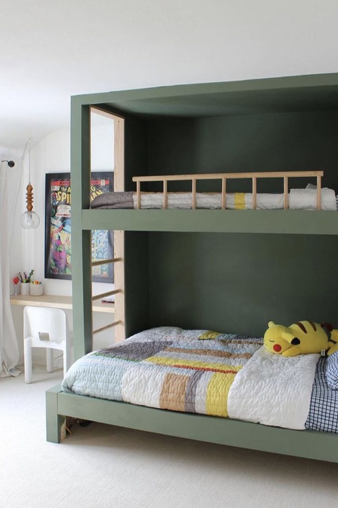 bunk bed ideas dark color scheme