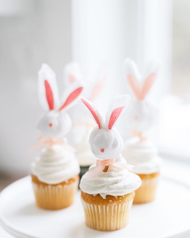 cupcake topper bunny craft