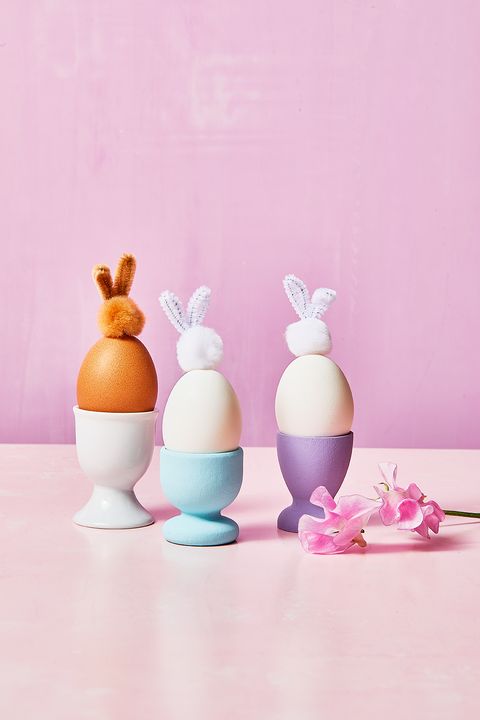 pompom bunny easter eggs