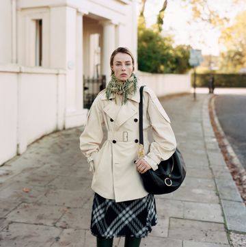 a person wearing a coat and scarf