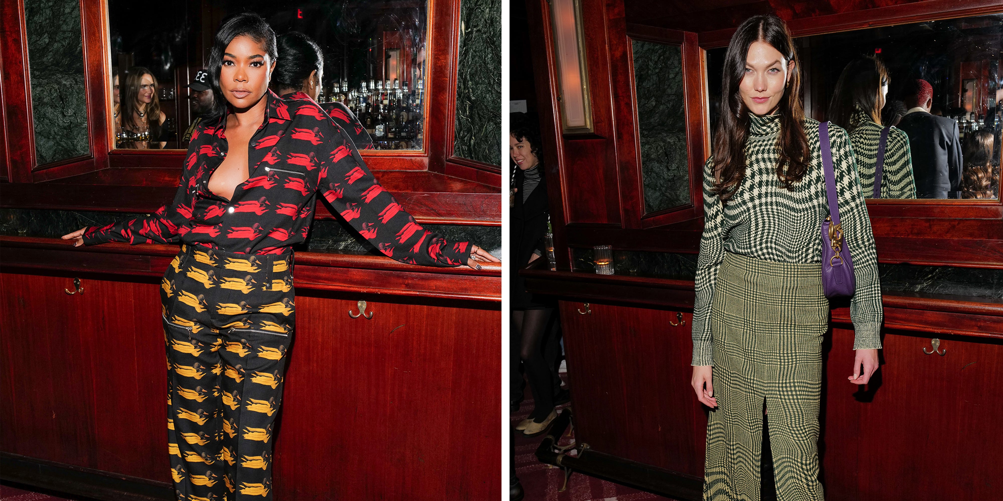 Celebrities Looked Cool in Burberry Check for the House's Knight Bar Party