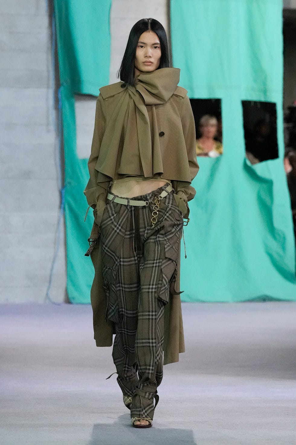 a model walks the burberry ss25 show