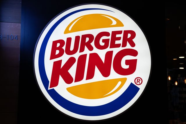 Burger King logo seen in Shanghai. An American fast food...