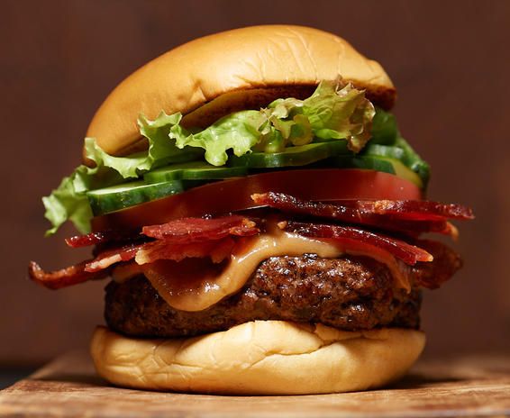 Hamburger, Food, Buffalo burger, Dish, Junk food, Fast food, Cheeseburger, Burger king premium burgers, Veggie burger, Cuisine, 