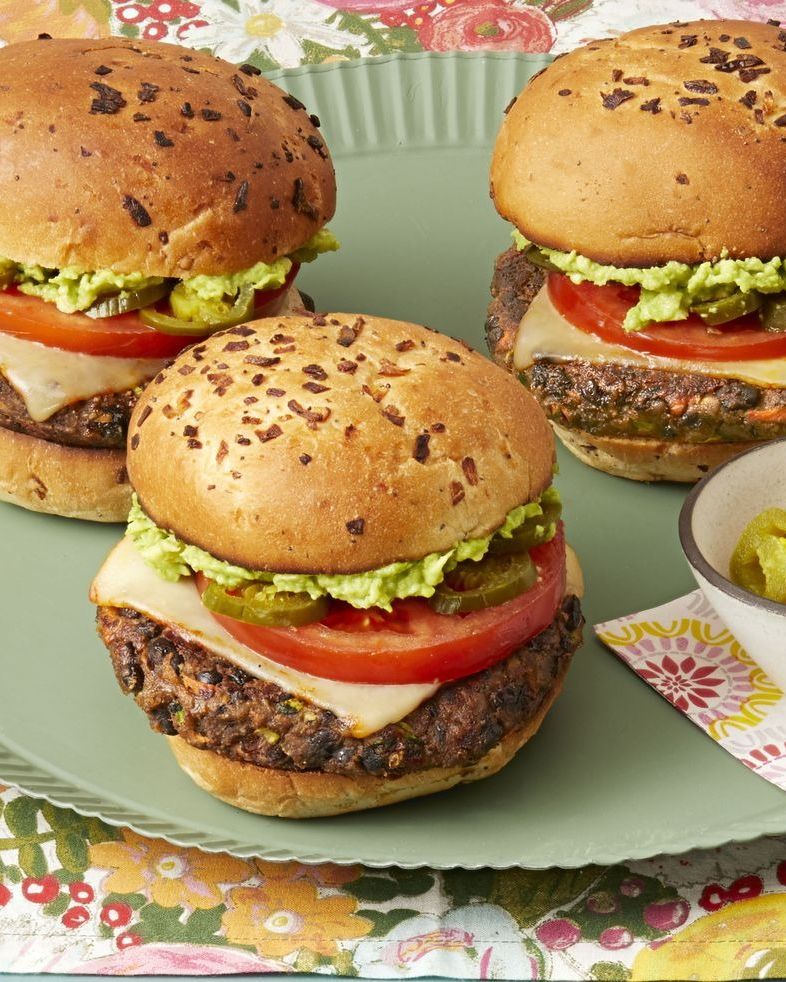 chipotle black bean burgers with tomato