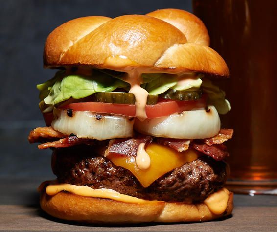Hamburger, Food, Dish, Buffalo burger, Cheeseburger, Junk food, Cuisine, Fast food, Veggie burger, Burger king premium burgers, 