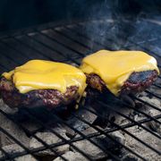 Burgers on Charcoal Grill