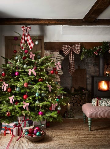 christmas tree in living room