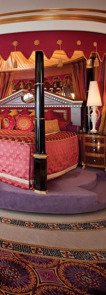 Decoration, Bed, Furniture, Bedroom, Room, Pink, Bed frame, Classic, Interior design, Canopy bed, 