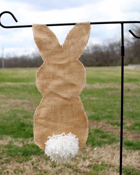 burlap bunny flag bunny craft