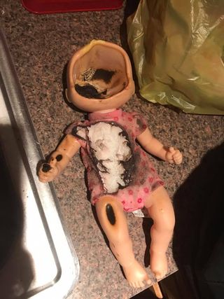 burned baby doll