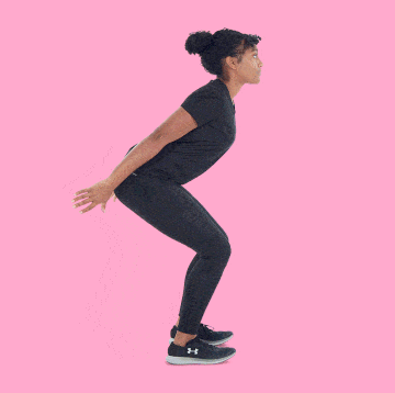hiit workout at home, burpee tuck jump