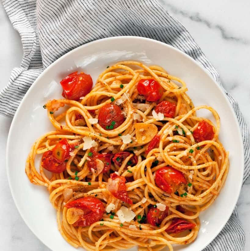 burst tomato pasta
