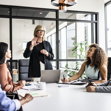business colleagues meeting in modern conference room
