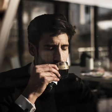 businessman enjoying his coffee