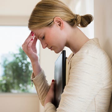 businesswoman with headache