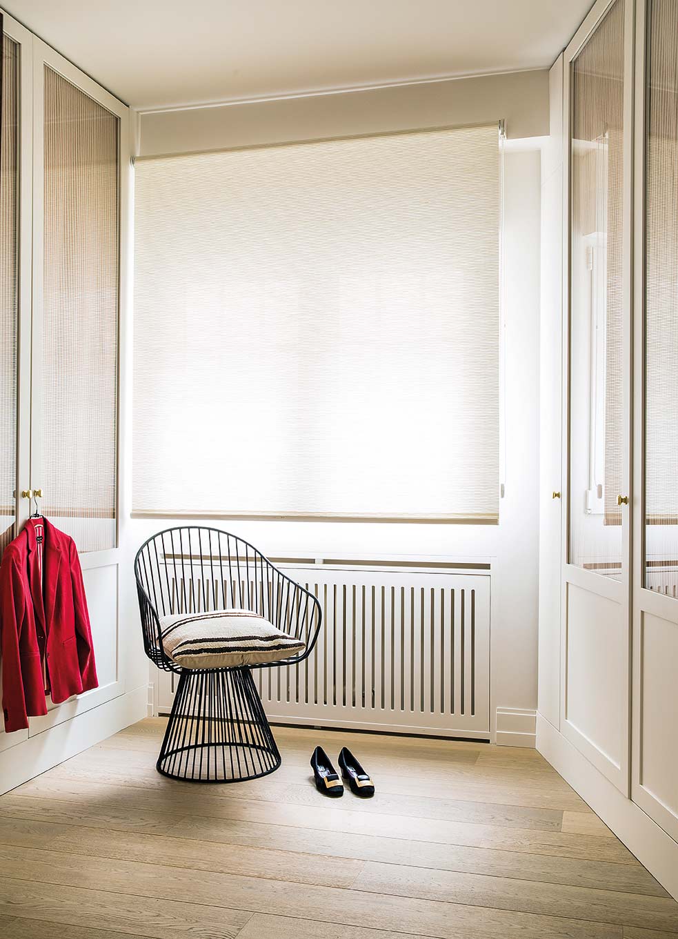 vestidor con ventana y estor